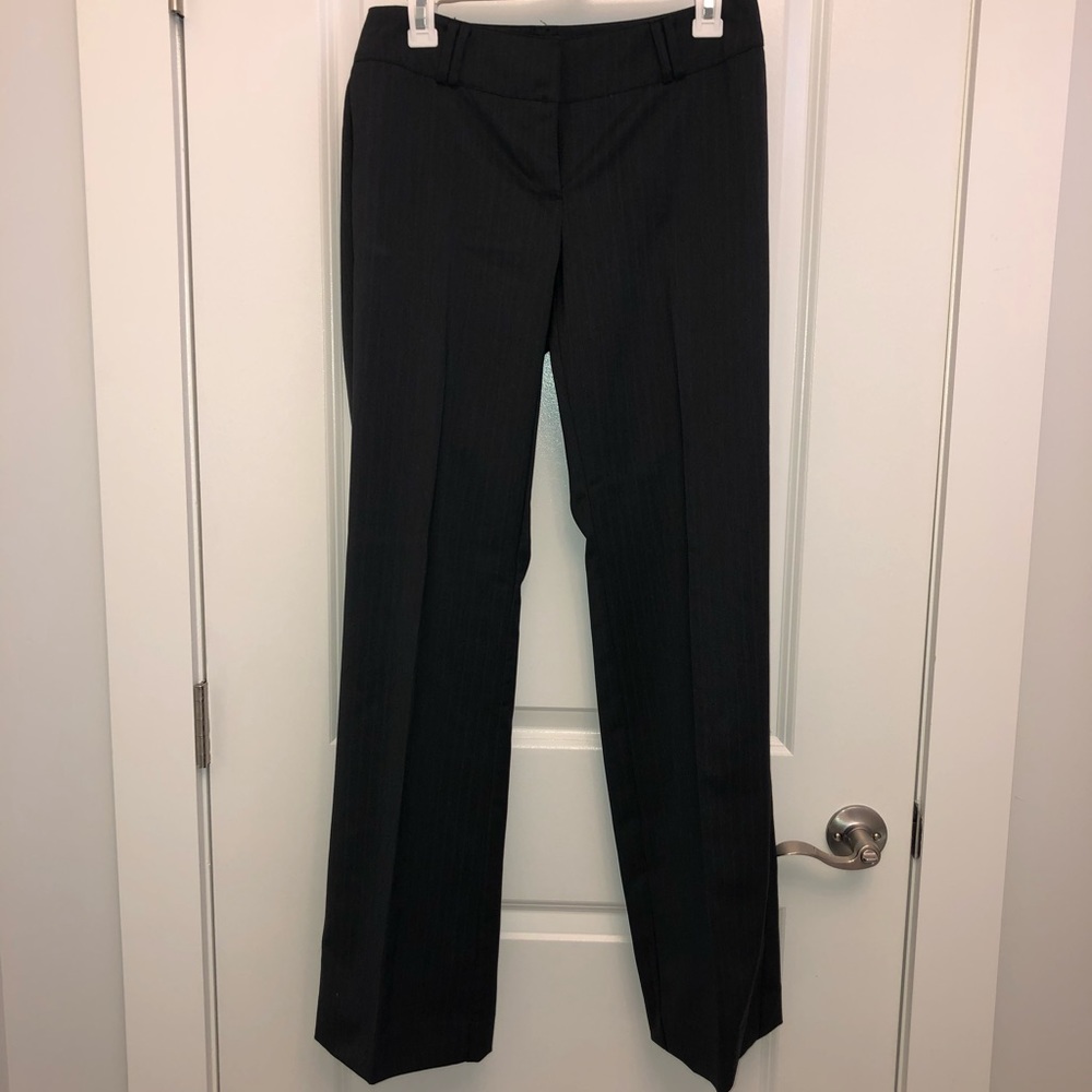 Dark grey, stretch, straight leg dress pants